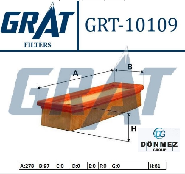 HAVA FILTRESI (FIAT: DOBLO 1.4 16V 05>09-IDEA 1.4 04>10)